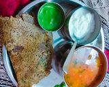 A picture of step 8 of Fasting thali buck wheat(kuttu) flour chilla & potatoes curry.
