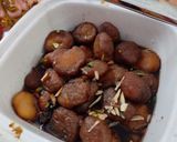 A picture of step 4 of Badhusha (sweet).