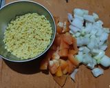 A picture of step 2 of Spring onion sabji.