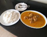 A picture of step 3 of Mutton besan curd curry.