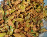A picture of step 9 of Dhondakai koora.