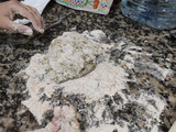 Pasta integral de espinacas al huevo