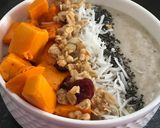 A picture of step 3 of Cinnamon mango oatmeal bowl.