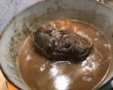 Une image de l'étape 14 de Rôti de cerf mariné, lard et carottes.