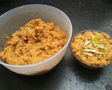 A picture of step 13 of Pav halwa.