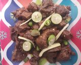 A picture of step 1 of Kalaiji karahi recipe.