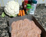 Foto del paso 3 de la receta Tacos de coliflor rellenos de pollo, huevo duro y zanahoria en salsa casera de mostaza y miel