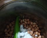 A picture of step 5 of Samak rice Idli with Peanut chutney.