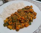 Édesburgonyás cukkinis ragu szejtán Chorizoval (vegán) recept fázis 7 fotója