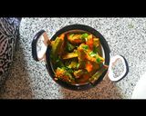 A picture of step 7 of Bhindi Masala.