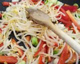A picture of step 2 of Yui inspired noodles.