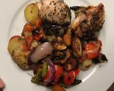 A picture of step 5 of Chop & chuck chicken & chorizo traybake.