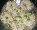 A picture of step 3 of Sabudana Vada.
