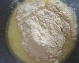 A picture of step 5 of Eggless Blueberry muffins.