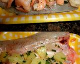 Foto del paso 6 de la receta: Lubina rellena de langostinos y piña