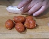 A picture of step 1 of Scotched Quail Egg with Chorizo.
