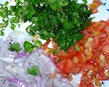 A picture of step 3 of Channa chaat #iftardiaries.