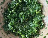A picture of step 2 of Avocado Salad with Capers and Herbs.
