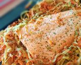Une image de l'étape 3 de Saumon au four et ses tagliatelles de légumes au cook expert.