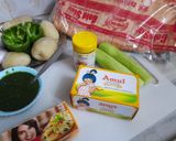 A picture of step 1 of Veg grilled cheese sandwich.