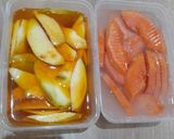 Foto langkah ke 1 dari resep Manisan mangga dan pepaya.