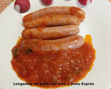 Foto del paso 8 de la receta: Longaniza de pollo con vino y pisto Exprés