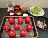 A picture of step 1 of Stuffed Tomatoes (Vegan/Vegetarian/Clean Eating).