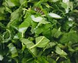 A picture of step 2 of Thotakura allam karam/Amaranth leaves curry cooked in milk#greenveg.