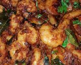 A picture of step 12 of PRAWNS FRY (andhra style).