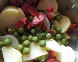 A picture of step 2 of Brazilian potato salad.