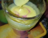 A picture of step 3 of Mango,strawberry layered lassi.