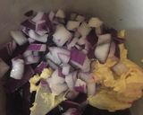 A picture of step 2 of Beetroot Hummus Dip.💜.
