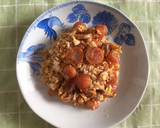 A picture of step 7 of Fried Rice with Egg and Chinese Sausage.