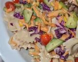 A picture of step 4 of Bow Tie Pasta Salad.