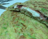 Foto del paso 3 de la receta: “Torticrepe” de calabacín relleno de jamón serrano y queso de cabra