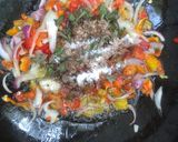 A picture of step 4 of White fried rice.
