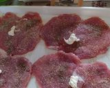Sajtkrémes, sonkás, Roquefort sajtos rántott karaj recept fázis 1 fotója