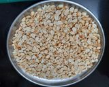 A picture of step 1 of Ground nut chikki.