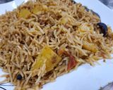 A picture of step 7 of Qeema,Aloo,Pulao.