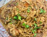A picture of step 6 of Kareley Gosht.