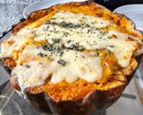 Foto del paso 7 de la receta: Calabaza | zapallo cabutia con relleno cremoso de jamón y queso 🧡🧀🧅