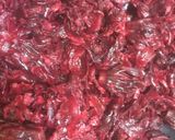 A picture of step 1 of Zobo drink.
