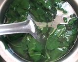 A picture of step 1 of Palak Paneer.