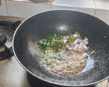 A picture of step 6 of Jowar Bhakri and pithla.