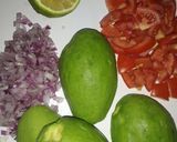 A picture of step 2 of Potato wedges guacamole, and sausages #4weekschallenge.