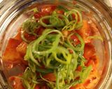 A picture of step 3 of Daikon kimchi.