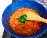 A picture of step 6 of Tomato Basil Sauce with Mascarpone & Parmesan Cheese.