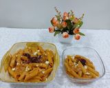 A picture of step 4 of Pink creamy pasta.