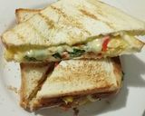 A picture of step 8 of Egg Sandwich with Veggies and Cheese *Vegetarian.
