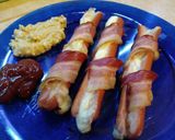 Baconbe tekert szilveszteri virsli recept fázis 6 fotója